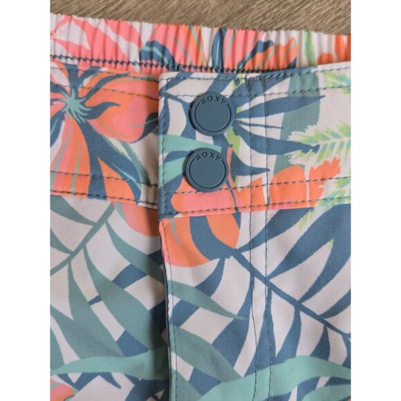 Roxy Womens Tropical Print Swim Trunks Style Shorts M Polyester/Spandex Blend - Picture 2 of 8